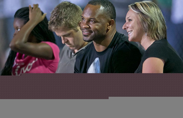 Former NFL star Fred Taylor was front and center watching his son Kelvin star for Glades Day.
