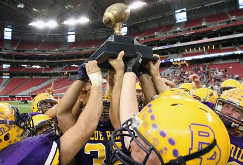 Blue Ridge players hoist the Sollenberger Classic trophy.