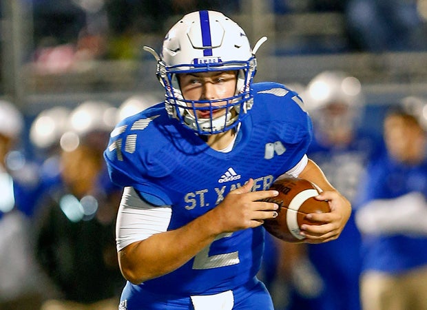 St. Xavier's Chase Wolf passed for two touchdowns.