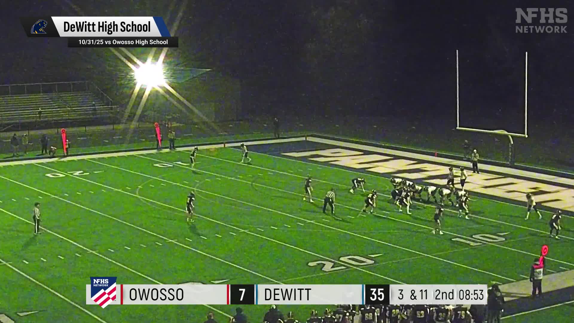 Football Recap: Dewitt Extends Winning Streak to 11