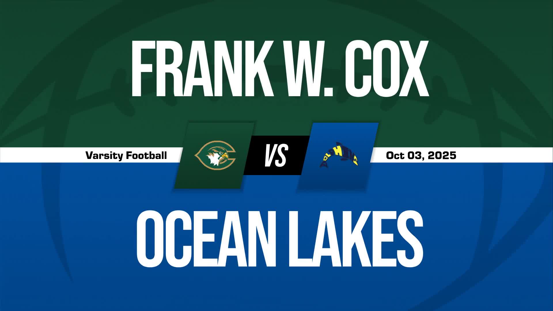 Football Game Preview: Cox Falcons vs. Tallwood Lions