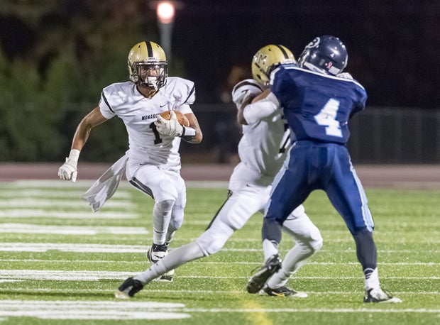 Dakari Monroe has been a game-breaker all season for Archbishop Mitty, which can clinch at outright West Catholic Athletic League title Saturday at Serra.