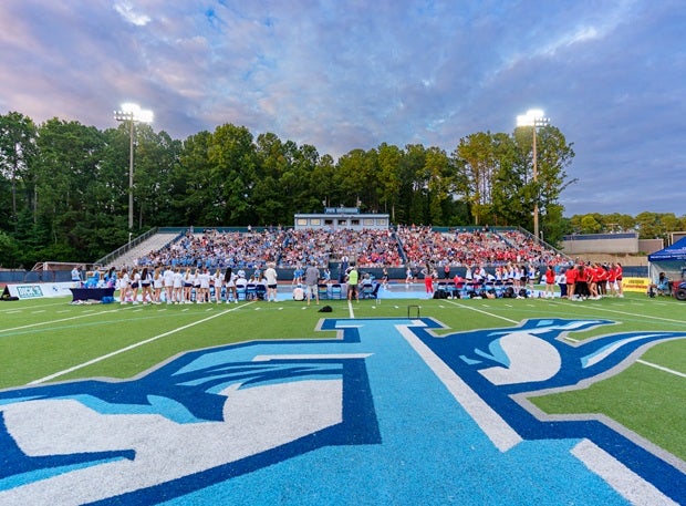 Saturday Night Lights for the ladies as Pope and Walton squared off in Pope's football stadium in what's become a growing trend of outdoor games. (PHOTO: Luke Hamilton)