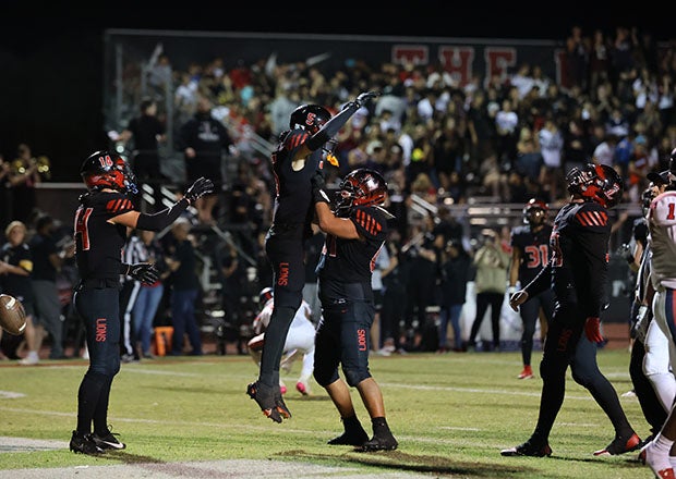 Ryan Jezioro celebrates his touchdown in the fourth quarter, a score that put the game away for Liberty. (Photo: Kevin French)