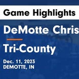 Basketball Game Recap: DeMotte Christian Knights vs. Kouts Mustangs & Fillies 