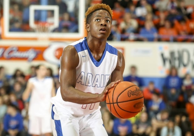 Zion Harmon in action earlier this season at the Marshall County Hoopfest.