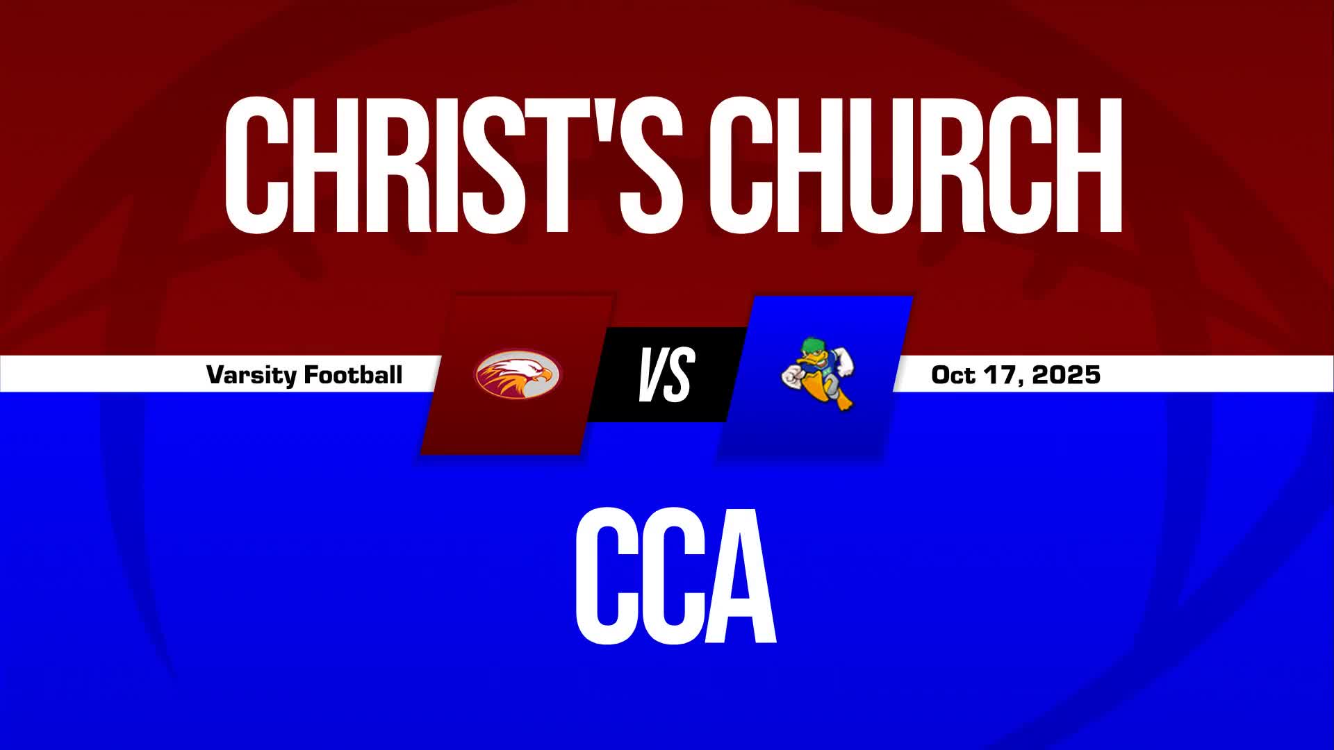 Football Game Preview: Christ's Church Academy Eagles vs. Oak Hall Eagles + How To Watch