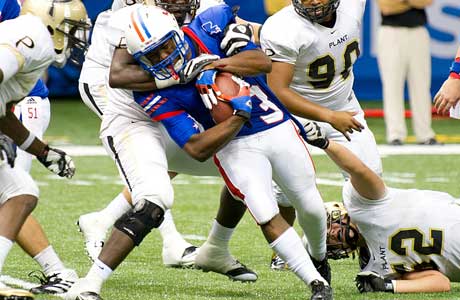 Curtis running back Sherman Badie had three touchdown in the victory over Plant on Friday night at the Superdome in New Orleans.