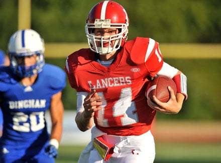 Conner Sullivan opens the game with a 50-yard touchdown run down the left sideline.