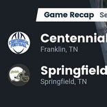 Football Game Recap: Springfield Yellow Jackets vs. Gallatin Green Wave