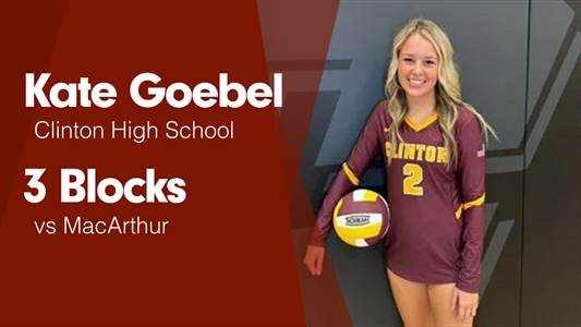 Kate Goebel Game Report: vs Meridian