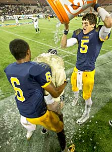 Rocco Casullo receives a Gatorade
bath.