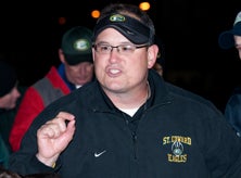 St. Edward coach Rick Finotti exalted
his team after the emotional win.