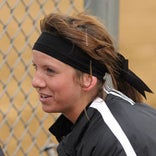 Keystone's Kenzie Conrad starring at bat, in circle