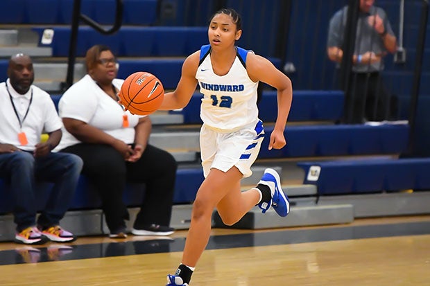 Juju Watkins in action during her freshman year at Windward.