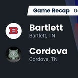 Football Game Recap: Bartlett Panthers vs. Cordova Wolves