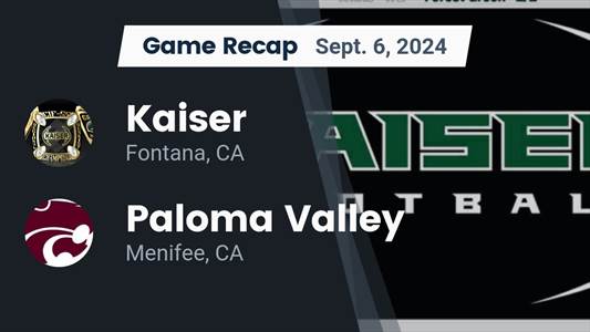 Football Recap: Kaiser Comes Up Short