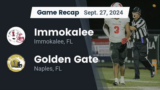 Football Recap: Immokalee Skates Past Golden Gate with Ease