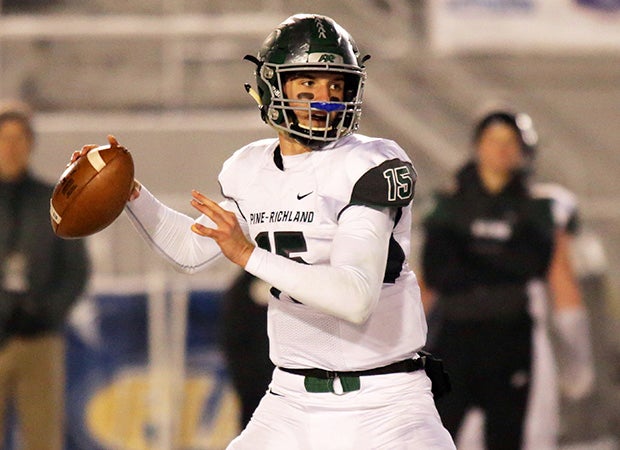 Pine-Richland quarterback Phil Jurkovec accounted for five touchdowns in the victory on Saturday night.