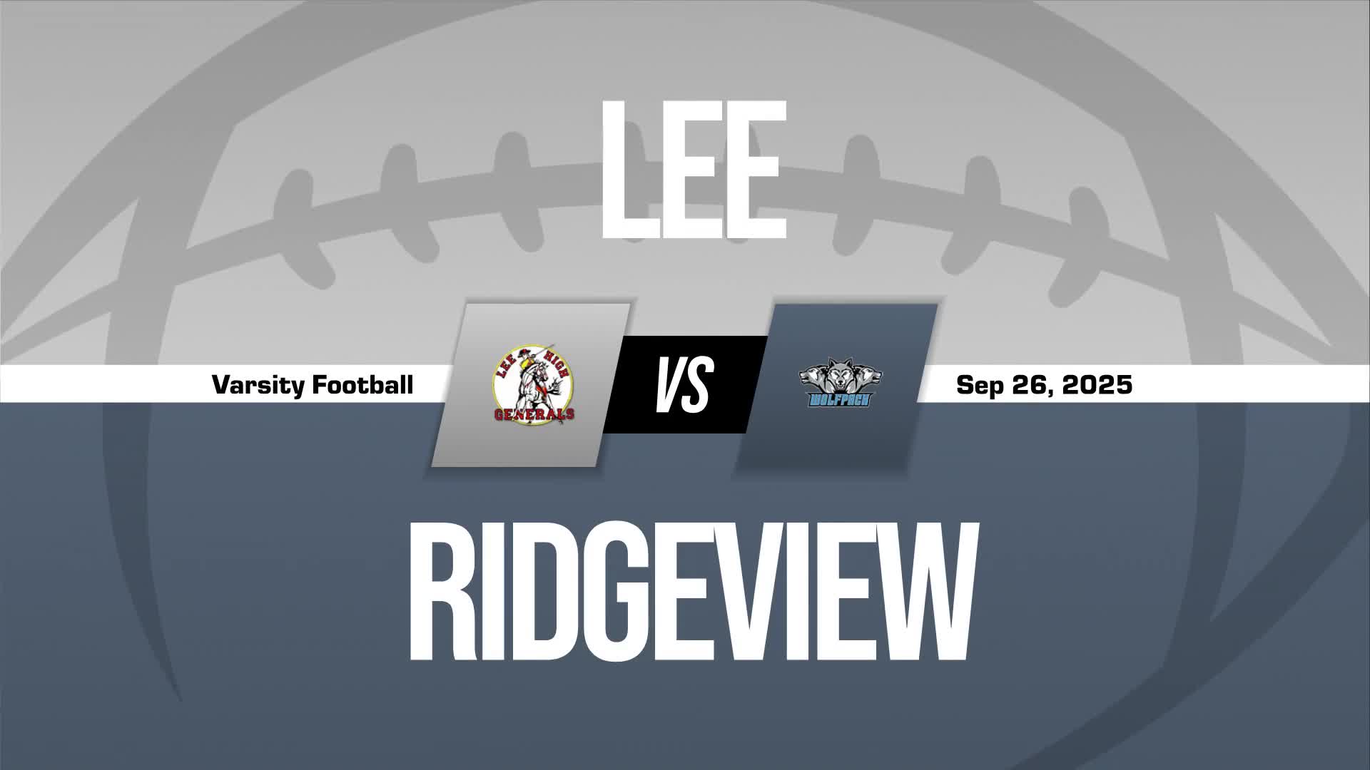 Football Recap: Ridgeview Piles Up the Points Against Lee