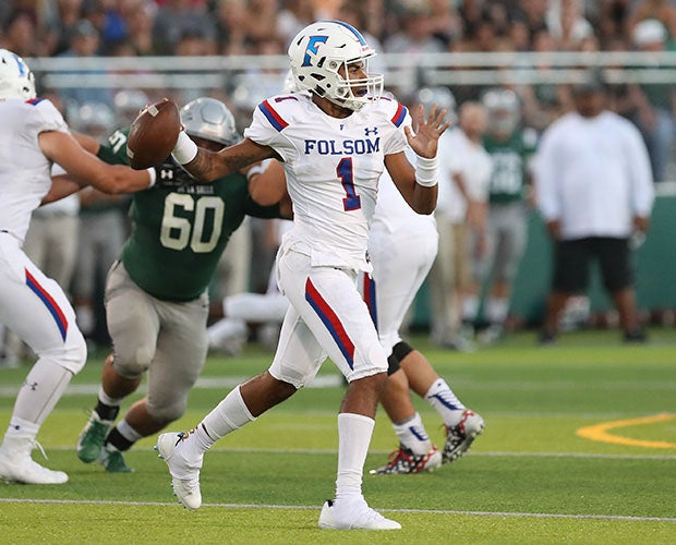 Folsom senior quarterback Kaiden Bennett. 