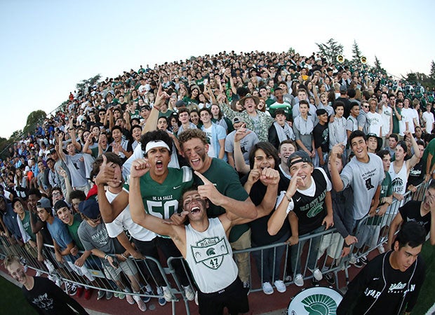 One of the largest crowds in De La Salle history packed Owen Owens Field.