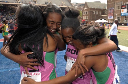 Poly was the first U.S. girls 400 relay team to ever repeat at the prestigious Penn Relay and that deserved an extra emotional reaction.