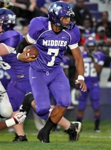 Middletown's Jalin Marshall accounted
for almost 400 yards in defeat.