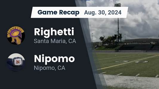 Football Recap: Righetti Snaps Four-Game Streak of Losses on the