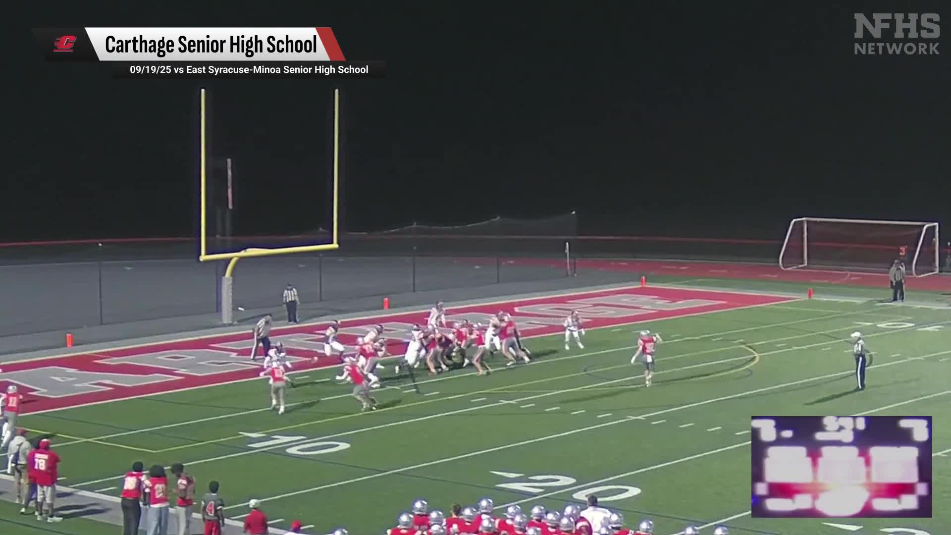 Football Recap: Carthage Wins Going Away Against Auburn