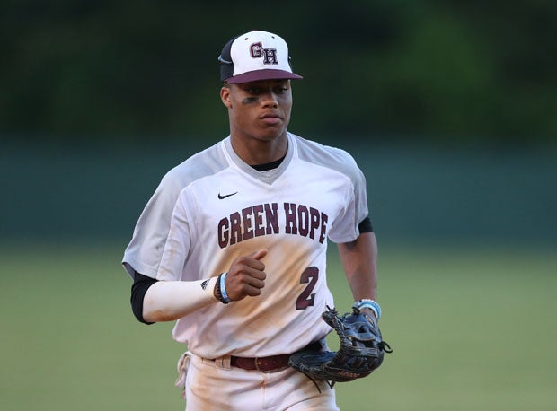 Jordyn Adams hit better than .450 his senior season and Green Hope with 31 steals.
