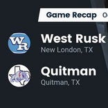 Football Game Recap: Quitman Bulldogs vs. West Rusk Raiders