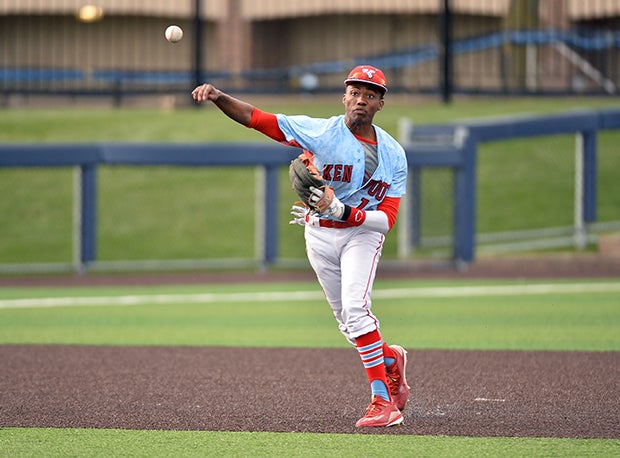 Kenwood's D'eric Shenault was one of the Great Lakes region's leaders in stolen bases the last two weeks.