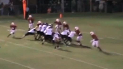 Video: Up and over line for FG block