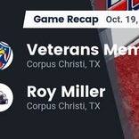 Football Game Recap: Corpus Christi Veterans Memorial Eagles vs. Miller Buccaneers
