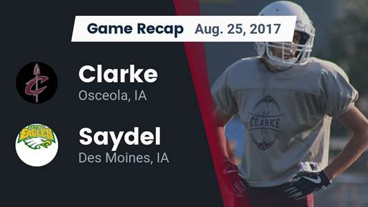 Football Game Preview: Clarke vs. Saydel