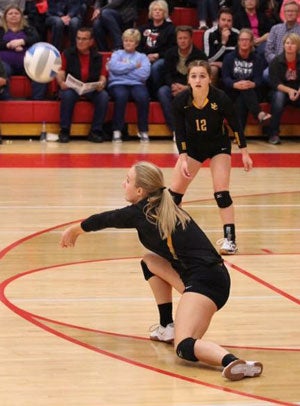 Carpenter also earned starting time in volleyball
this past season.