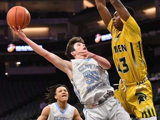 Clovis North's Connor Amundsen scored a game-high 25 in a losing effort for the 13th-seeded Broncos.