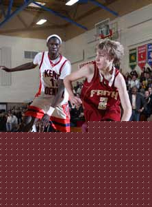 Nathan Rindels, shown in a gamefrom his sophomore year, is the leadingscorer on this year's edition of theFaith Christian basketball juggernaut.