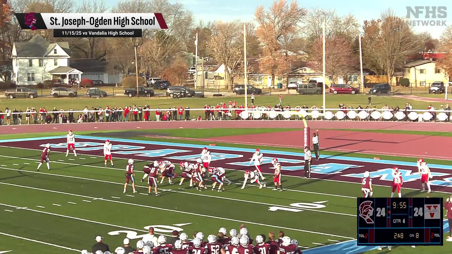 Football Recap: Kodey Mckinney's Big Game Can't Quite Lead St. Joseph-Ogden over Tolono Unity + How To Watch