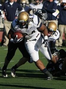 Adonis Ameen-Moore scored four times
for Mullen.