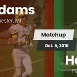 Football Game Recap: Adams vs. Harrison