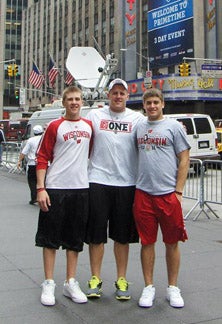 The Watt brothers (l-r) T.J., J.J. and
Derek in New York City. 