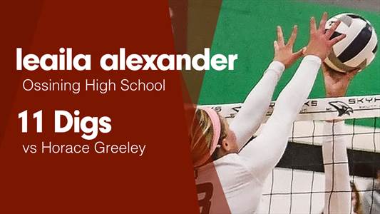 Leaila Alexander Game Report: vs New Rochelle