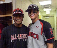 Co-MVPs Jesmuel Valentin (left) and
Gavin Cecchini. 