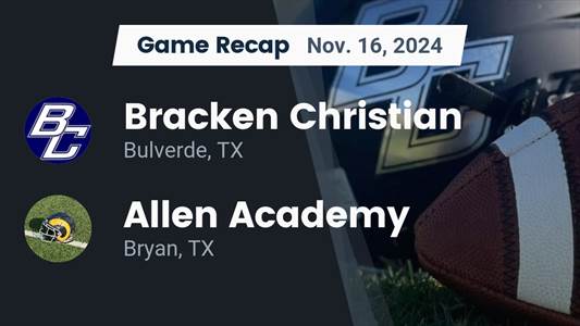 Football Recap: Allen Academy Comes Up Short
