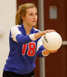Junior defensive specialist AubreyRumore is part of the younger group ofplayers that looks to continue BishopMiege's success.