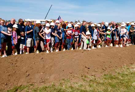 The groundbreaking and unity walk on May 22 drew an estimated 5,000 people. 