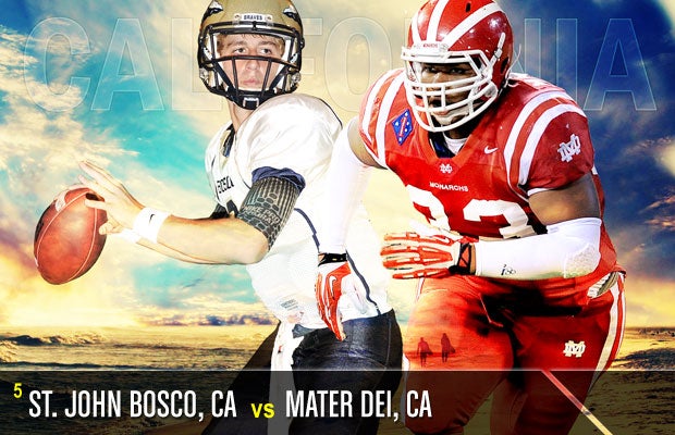 It's a Trinity League blockbuster this week as Mater Dei will look to spoil St. John Bosco's run at a mythical national championship.