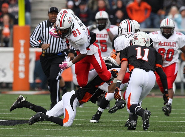 McKinley and Washington (Massillon) tangled in this 2010 photo. This rivalry is one of the nation's best, and features two quality squads in this season's edition.